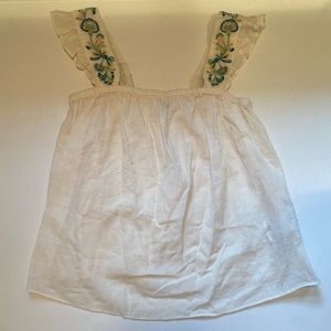 Flutter Sleeve Embroidered Blouse - Madewell